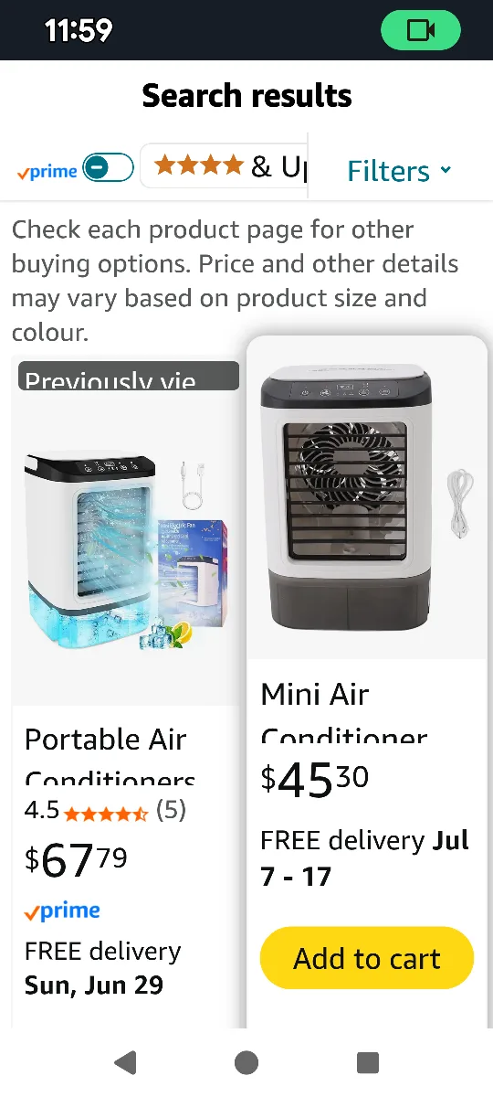 Mini Evaporative Air Cooler image indicator(2)