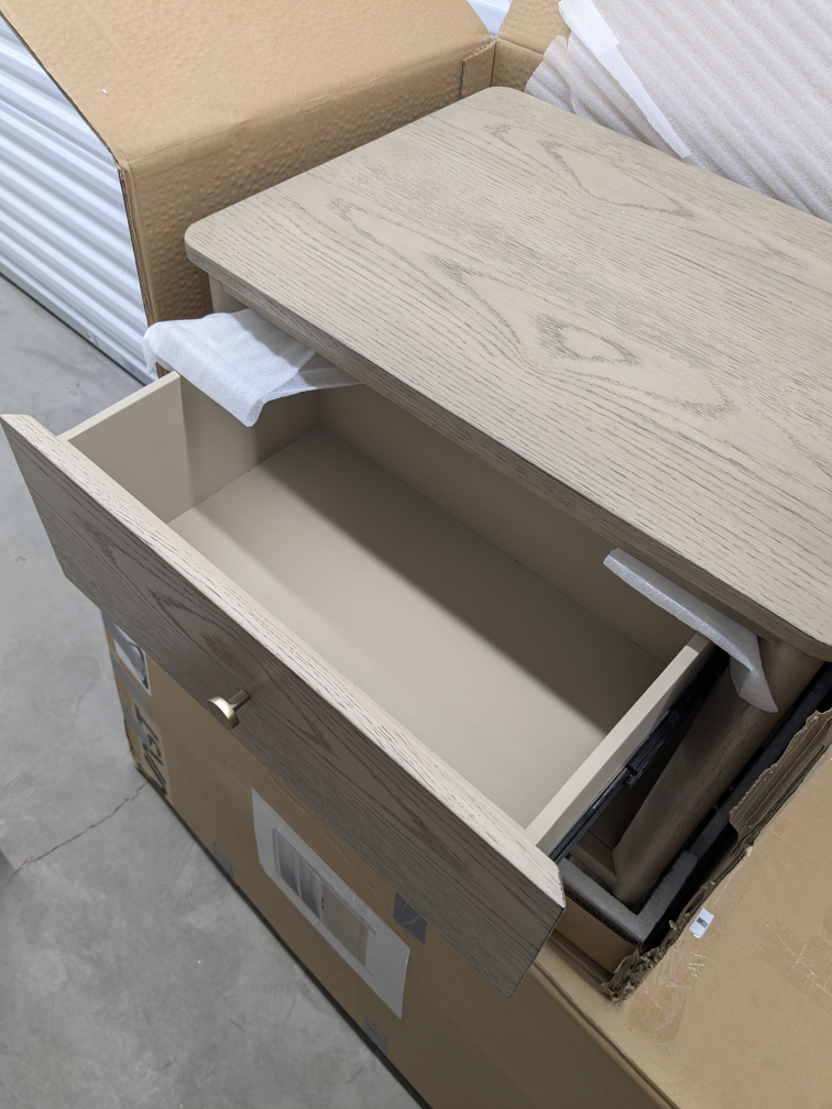 VAST Modern Nightstand Light Oak Finished - photo 4