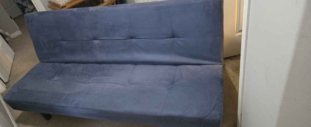 Blue Futon Sofa Bed - photo 4