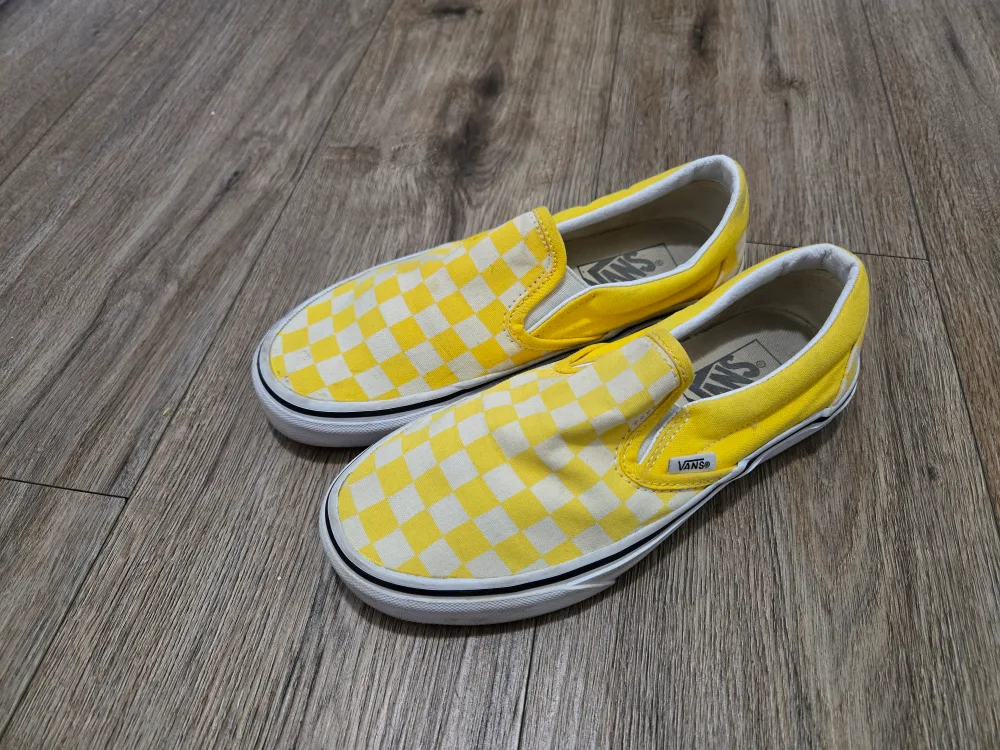 Vans Yellow Checkerboard Slip-Ons 🥕 thumbnail