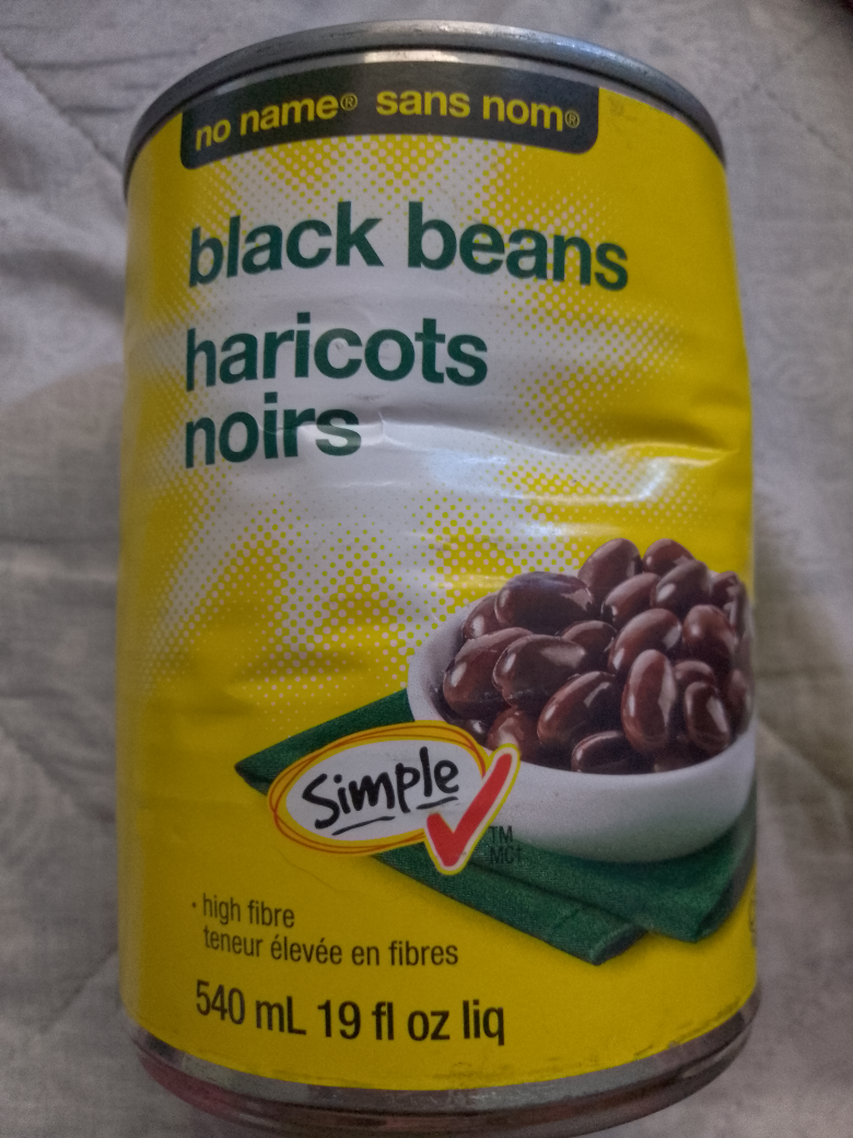 "No name" brand black beans #freecycle 🥕🌟