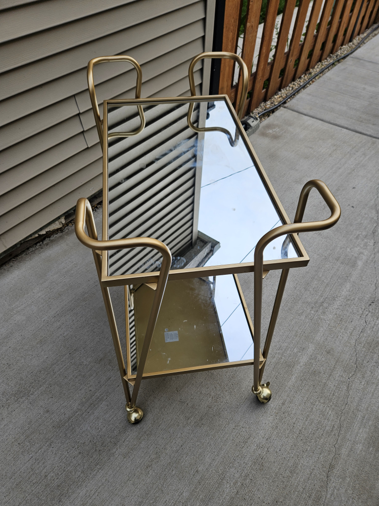 Gold Rolling Bar Cart - photo 3