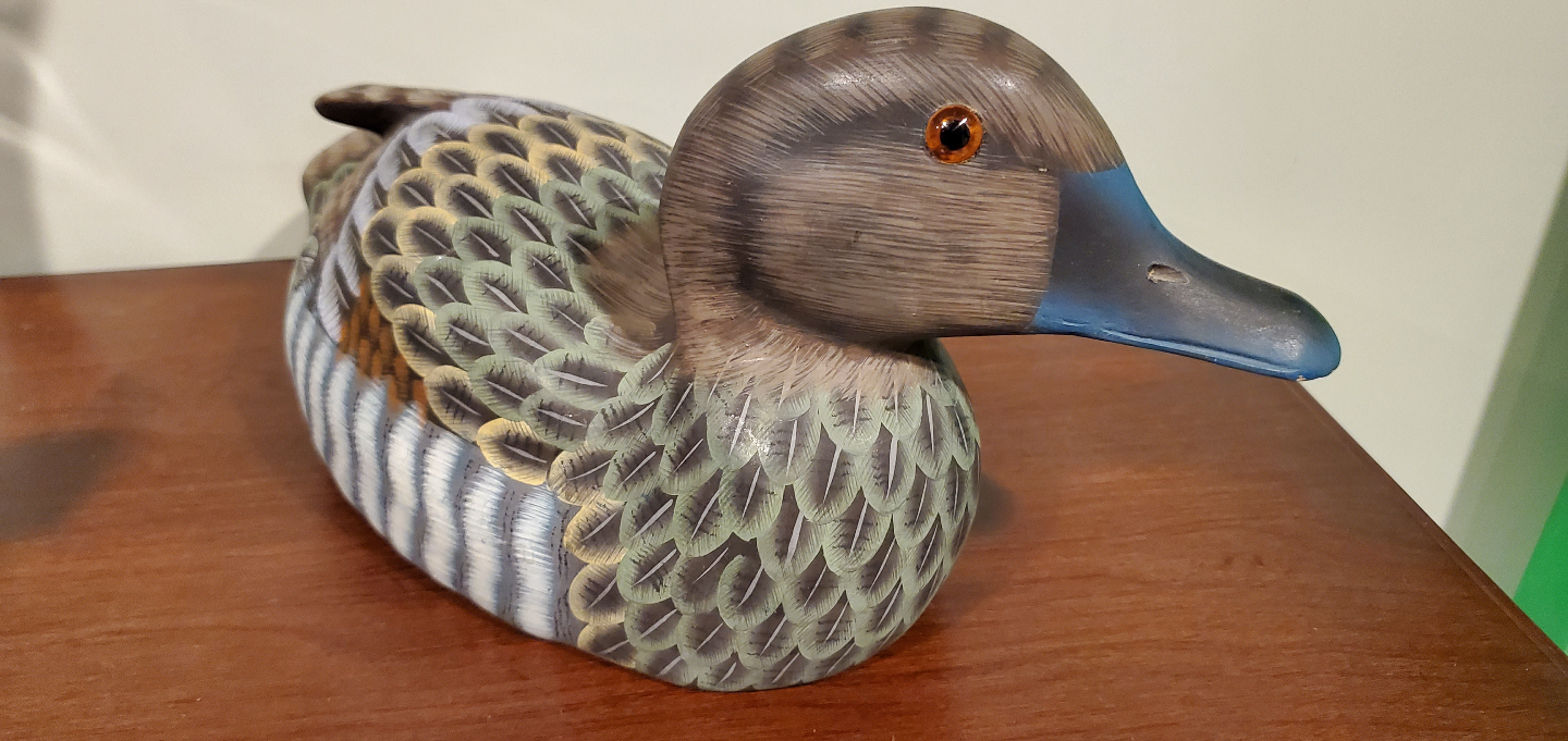 Duck sculpture hand painted circa 86