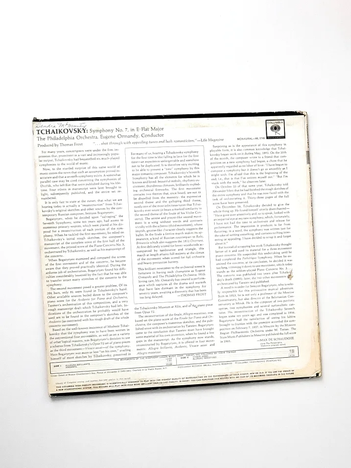 Tchaikovsky Symphony No. 7 Vinyl Record image indicator(4)
