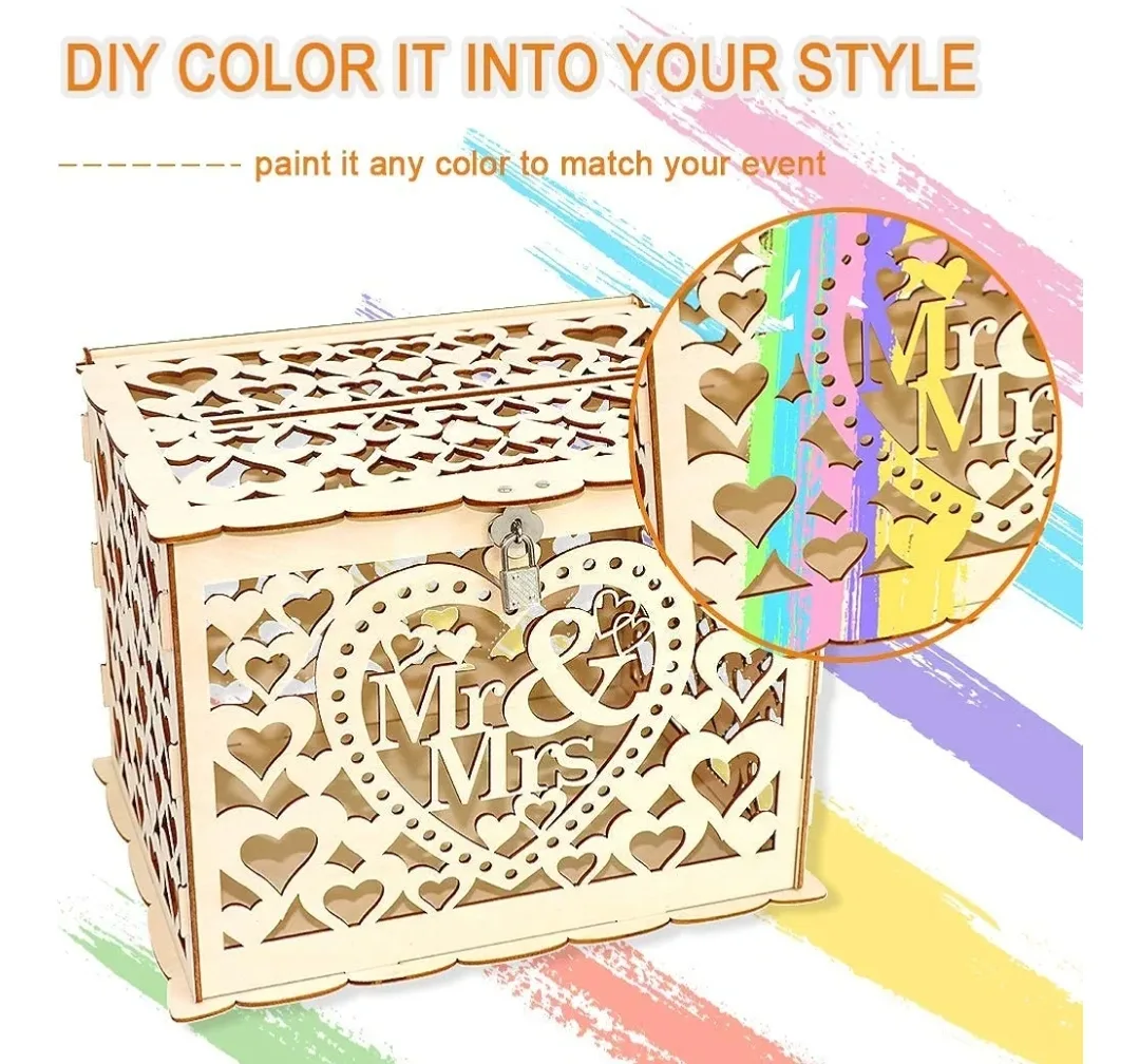 Wooden Wedding Card Box image indicator(3)