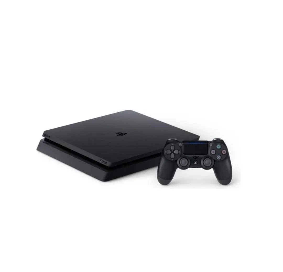 Sony Playstation 4 Slim Edition + Blue controller and games thumbnail