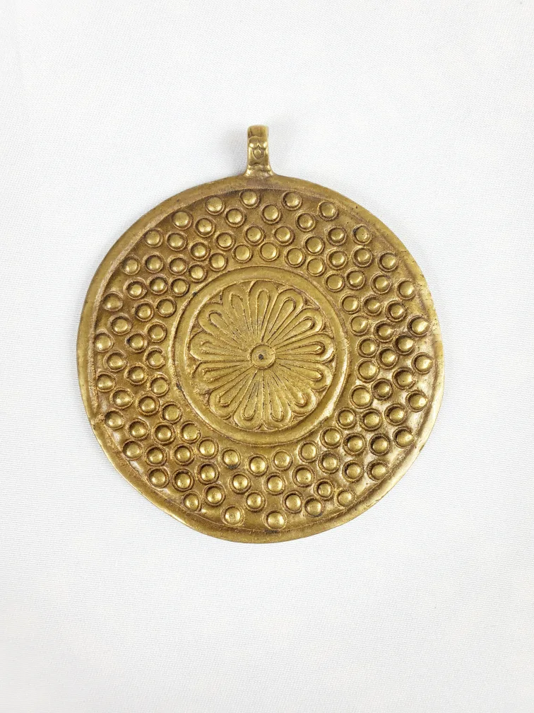 African Adinkra Brass Pendant Jewelry (Mako) image indicator(3)