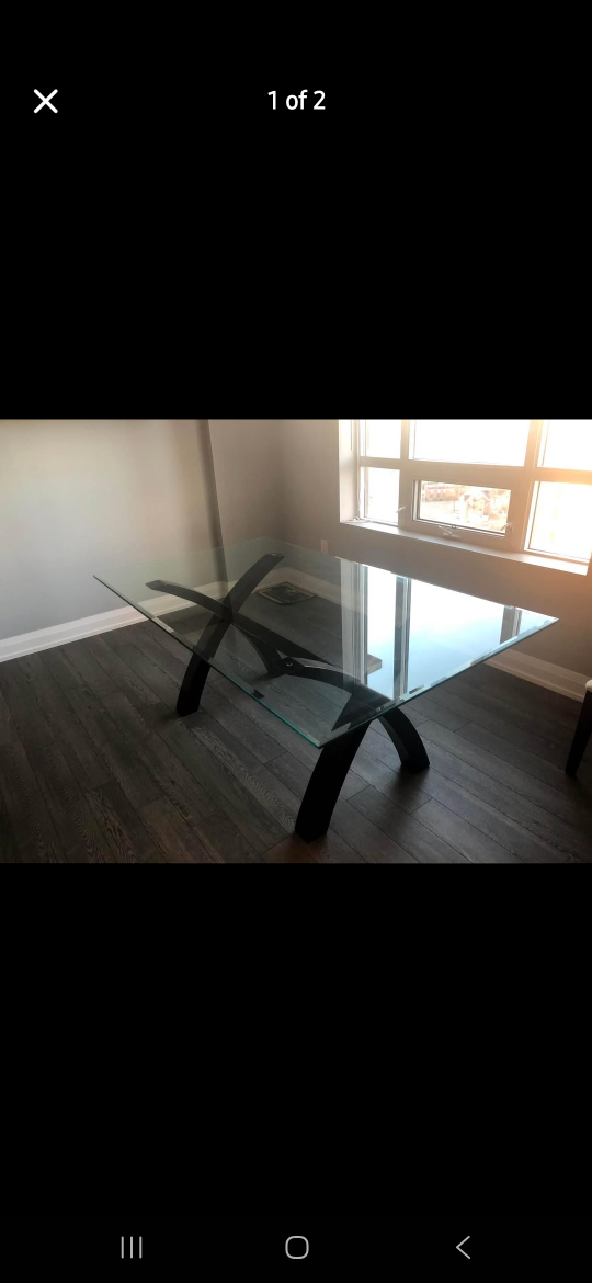 Glass Top Dining Table