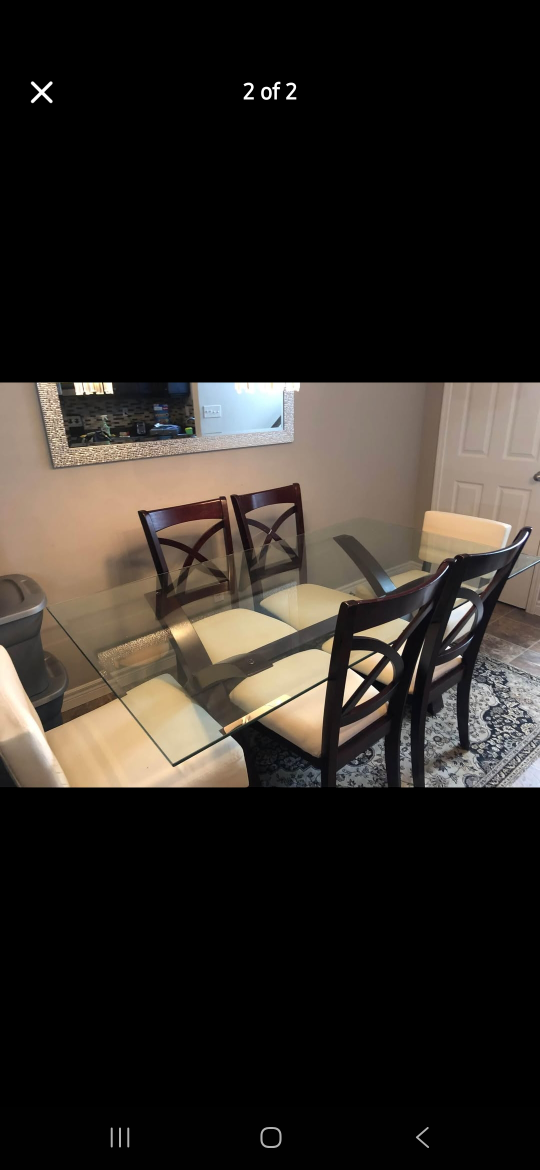 Glass Top Dining Table - photo 2