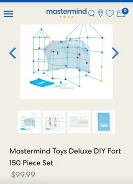 Mastermind Toys Deluxe D.I.Y. Fort Construction Set image indicator(2)