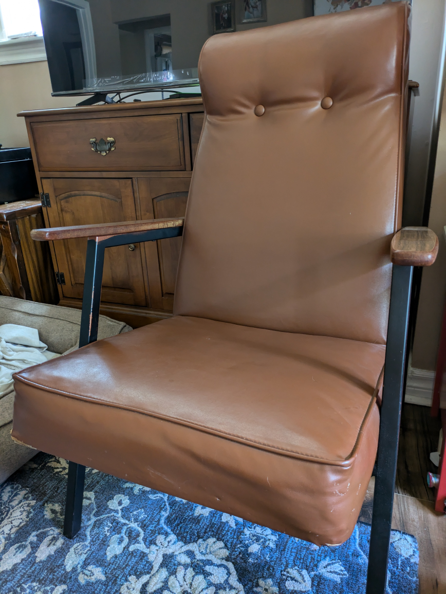 Brown Leather Armchair