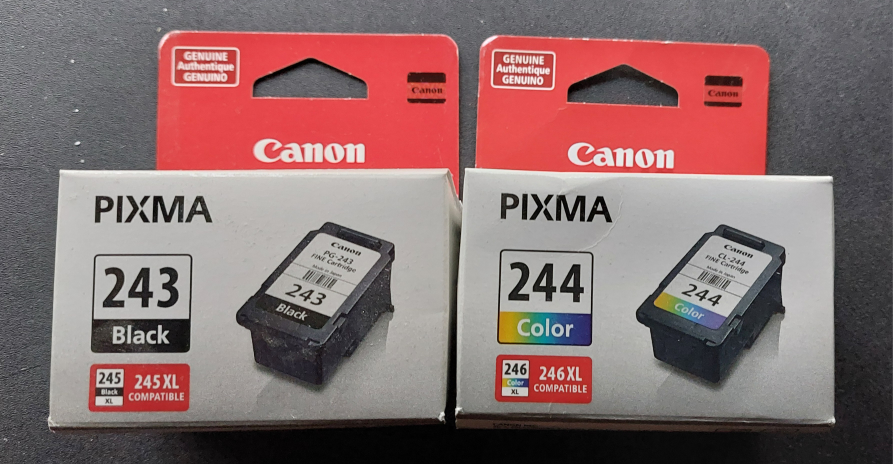 Canon black and color ink cartridges