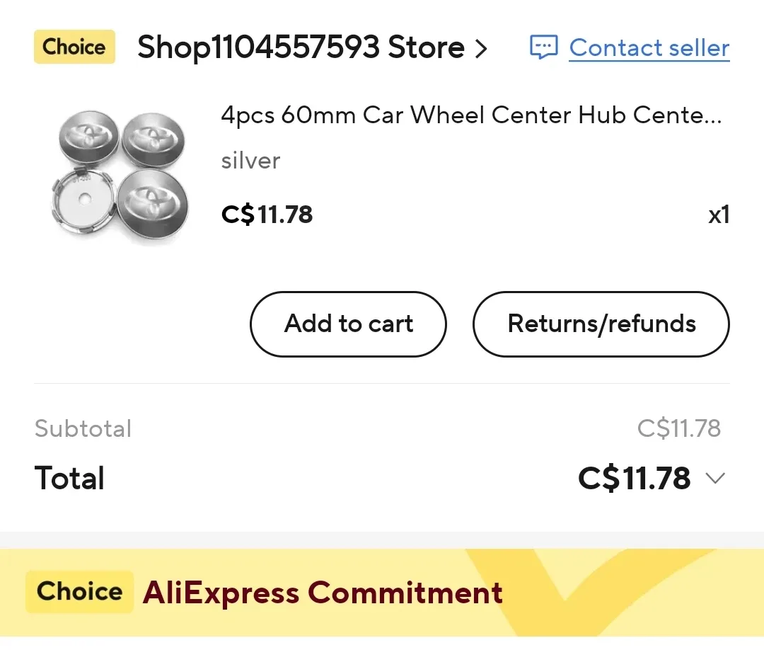 Toyota Car Wheel Center Hub Caps, 60mm wide image indicator(2)