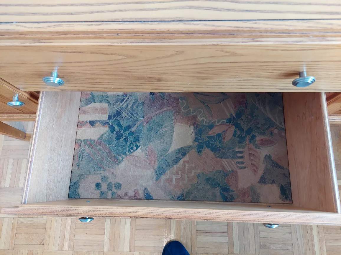 Wooden Cabinet with Glass Top. MOVING SALE. image indicator(3)