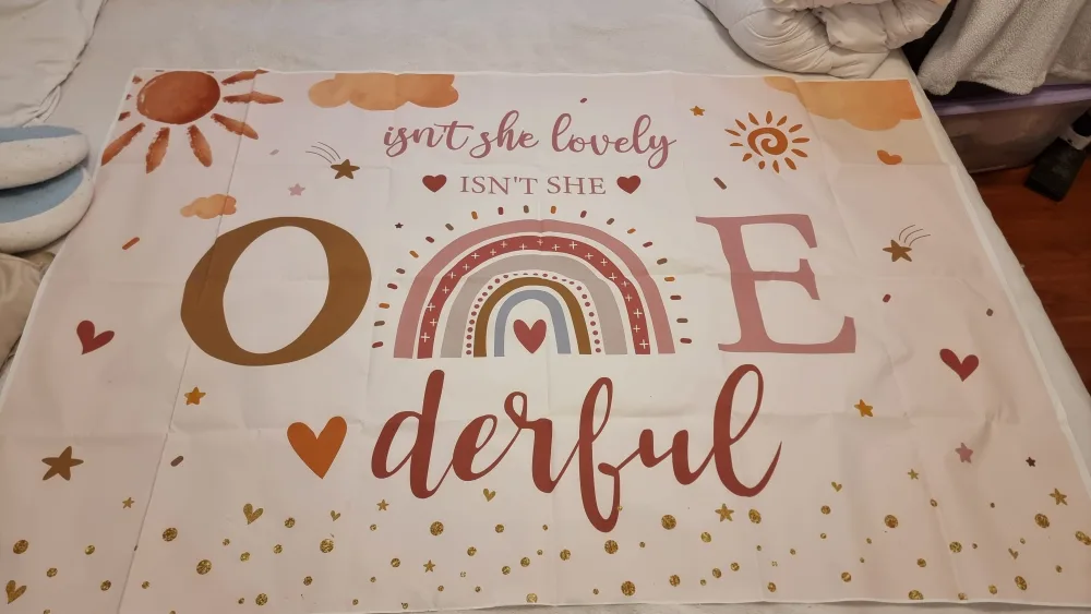 First Birthday Decorations banner and back drop banner thumbnail