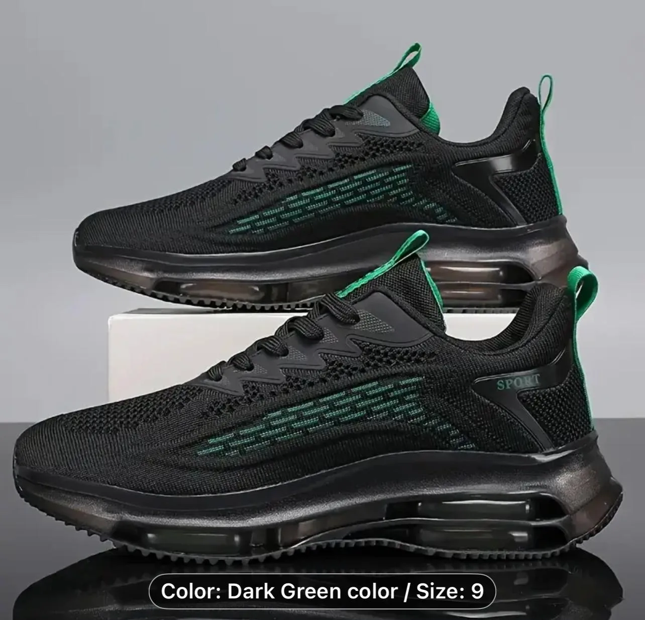 Dark Green Sport Running Shoes thumbnail