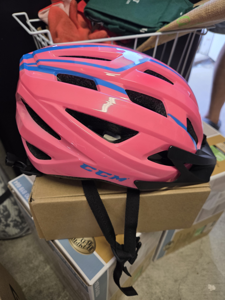 Pink and Blue CCM Bike Helmet - photo 2