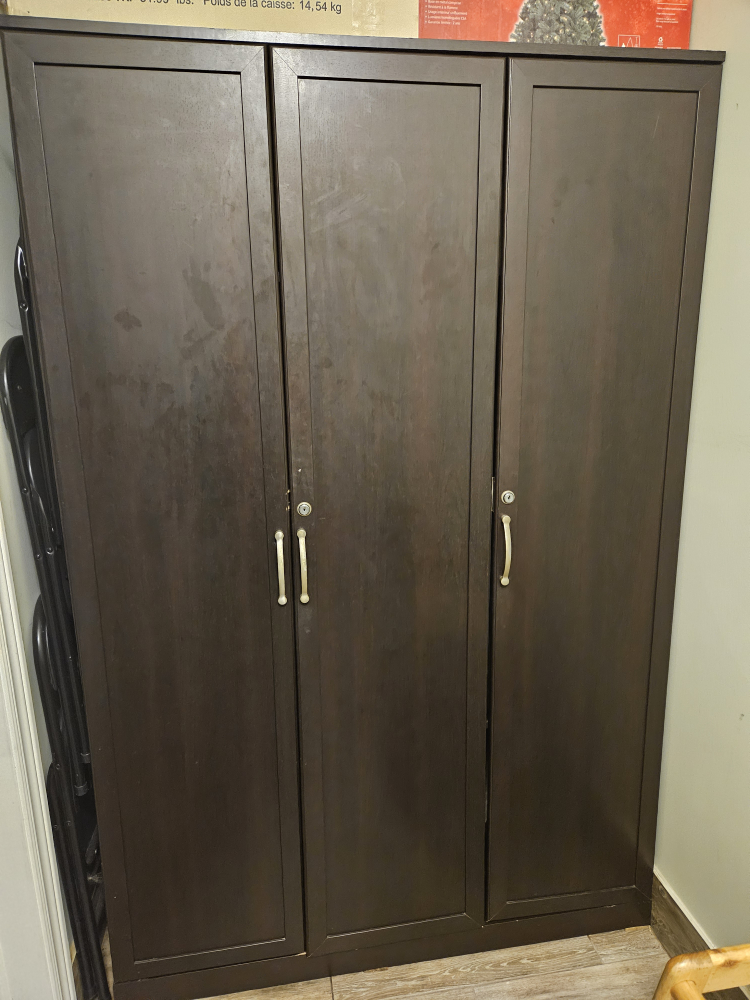 Dark Brown Wooden Wardrobe