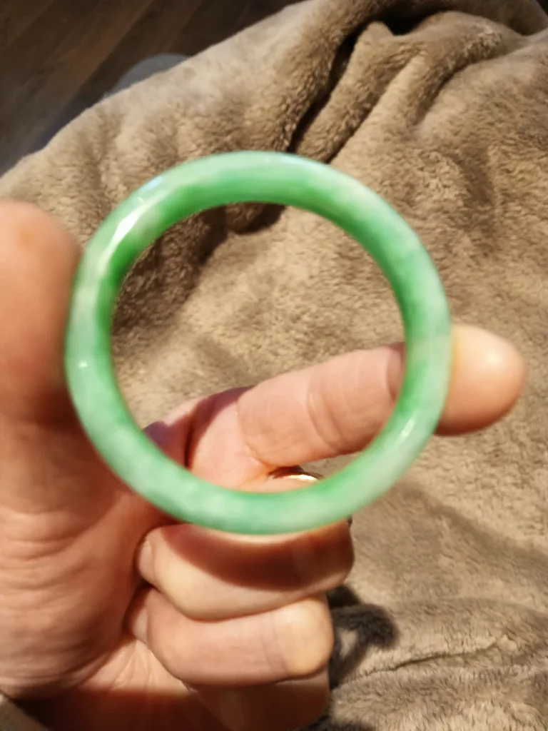 Green Jade Bangle for baby image indicator(3)
