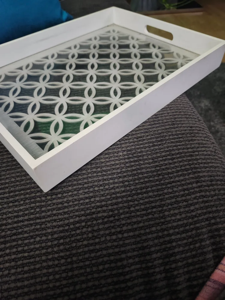 White Decorative Tray thumbnail