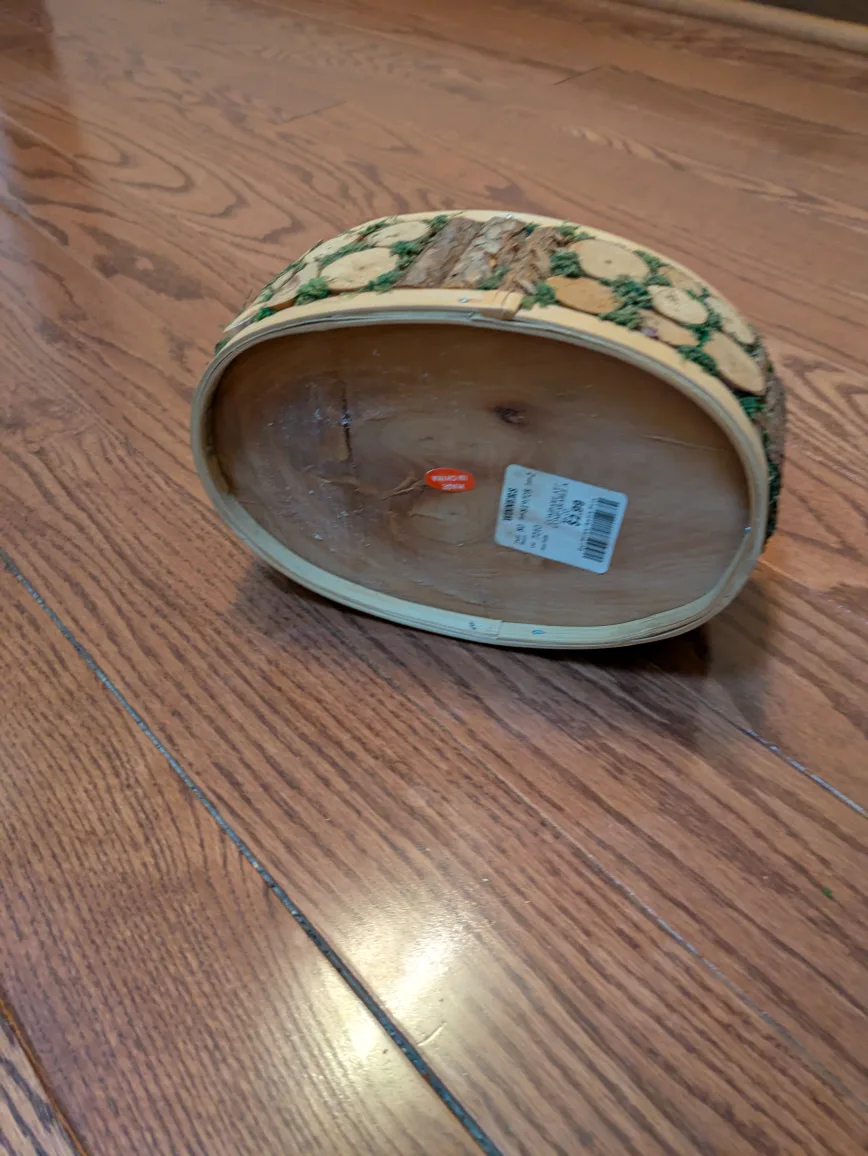 🌟#freecycle, Wooden Decorative Basket image indicator(2)