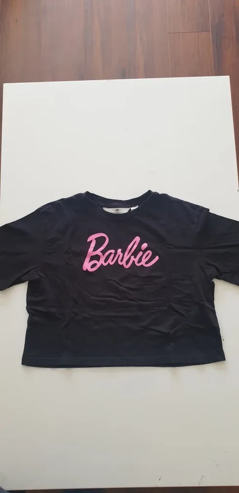 H&M Black Barbie Crop Top thumbnail
