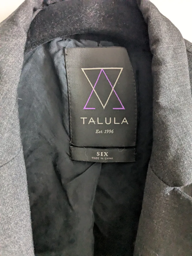 Vintage Talula Charcoal Blazer image indicator(3)
