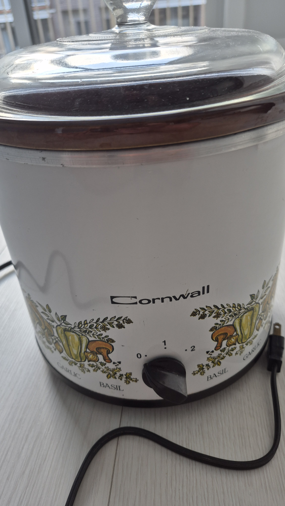 Vintage Slow Cooker with Glass Lid
