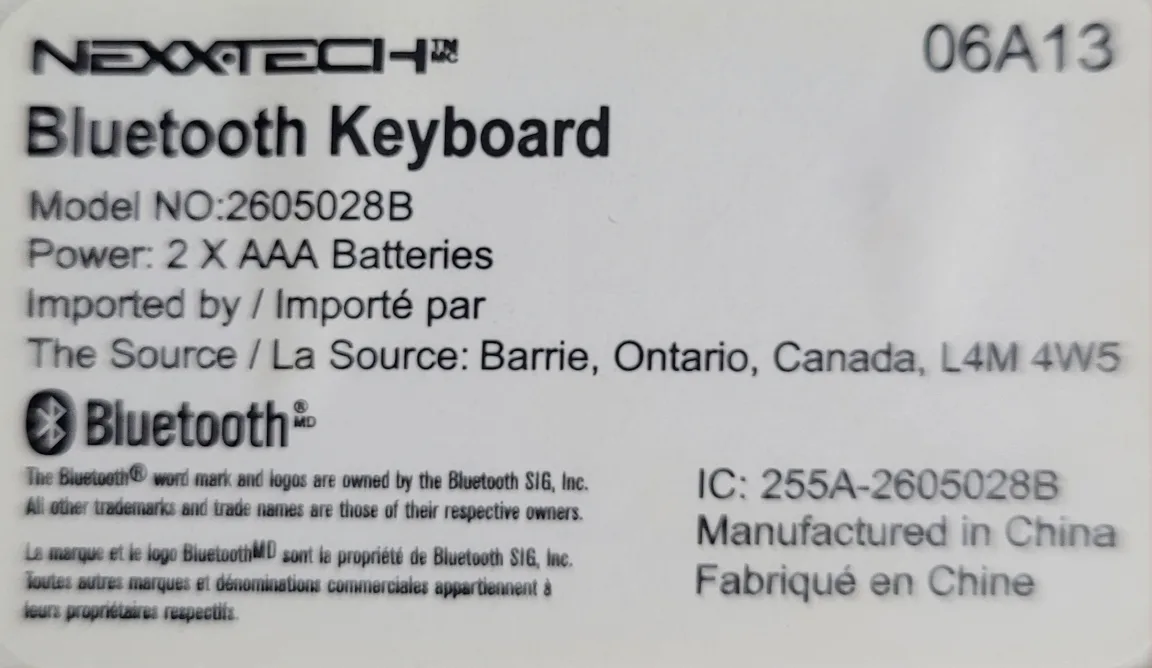 Nexxtech Bluetooth Keyboard image indicator(2)