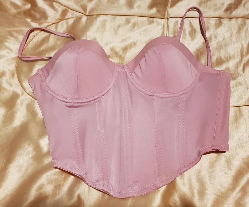 Forever 21 pink bustier top thumbnail