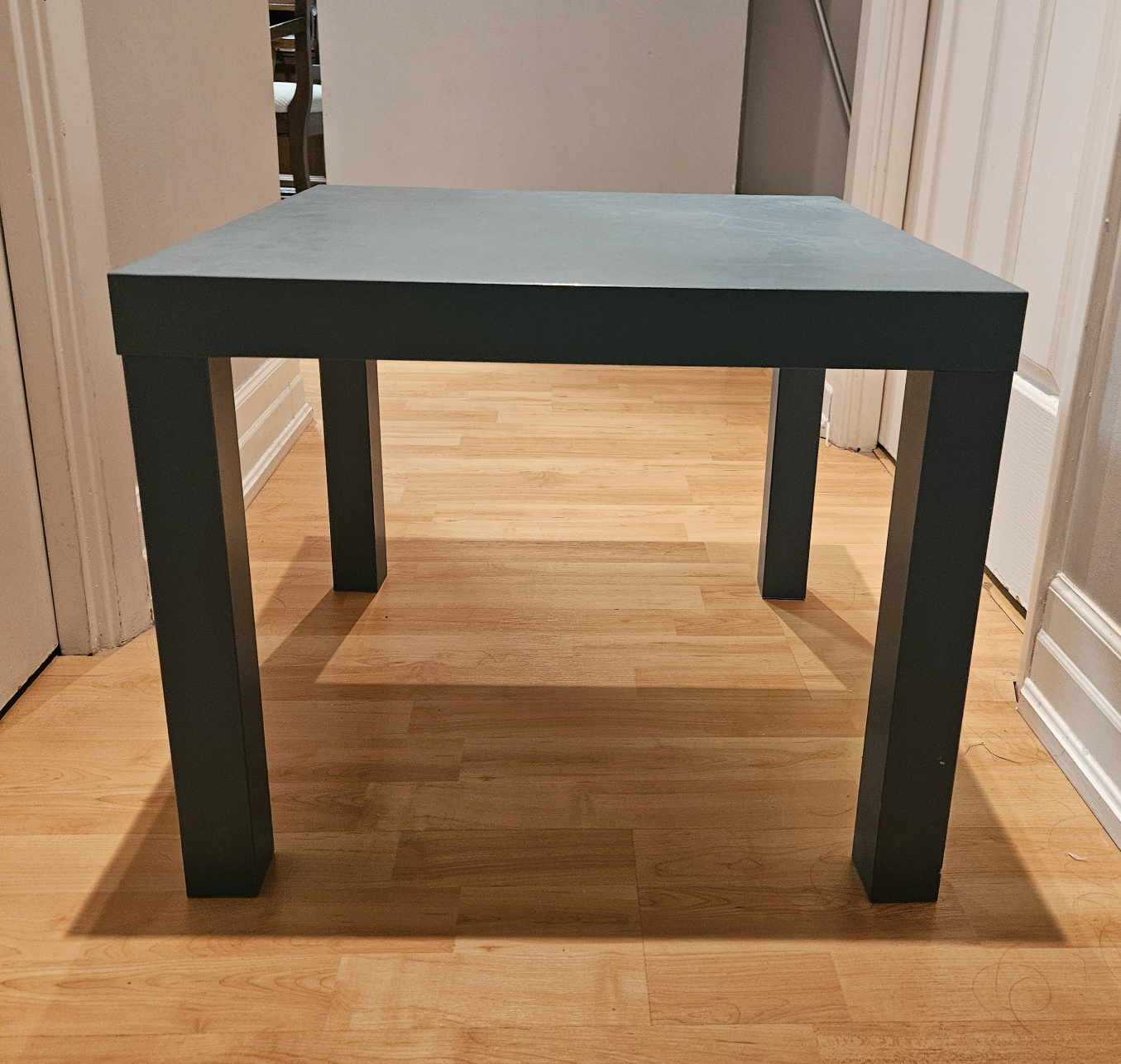 Small Square End Table - Teal Blue