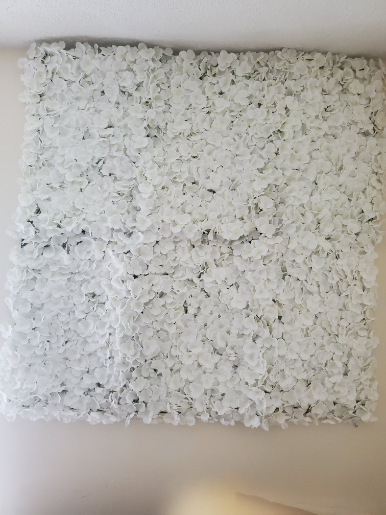 White Flower Wall Panel Backdrop