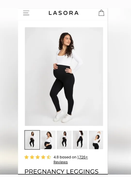 2 Lasora Pregnancy Leggings - Size M thumbnail