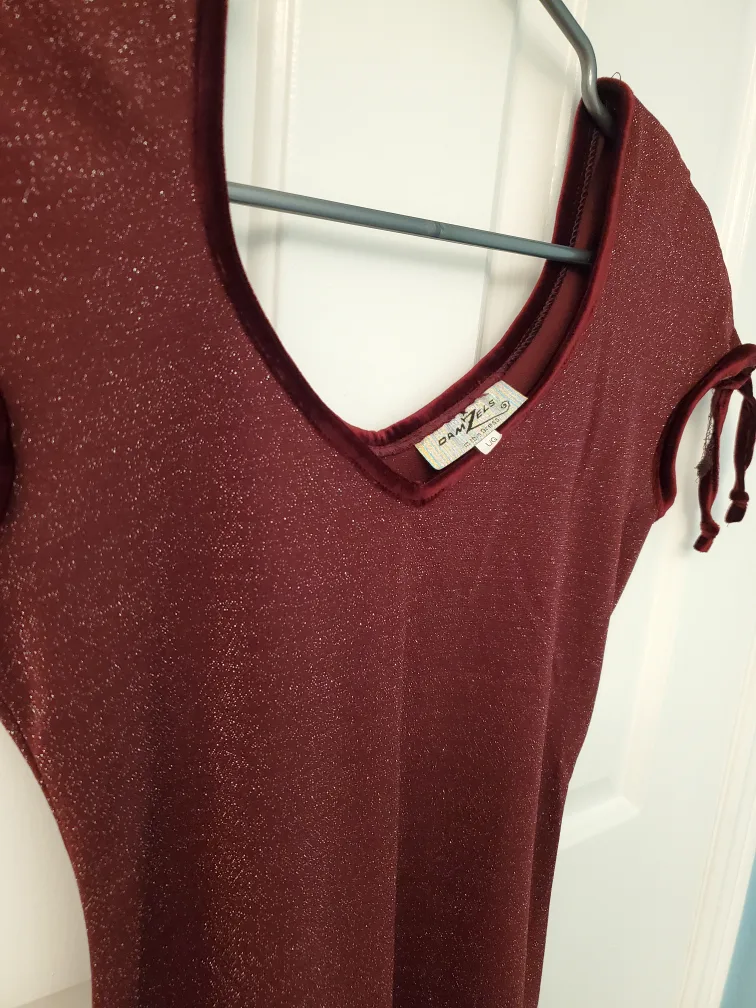 Burgundy Red Sparkle Dress - Size M/L image indicator(2)