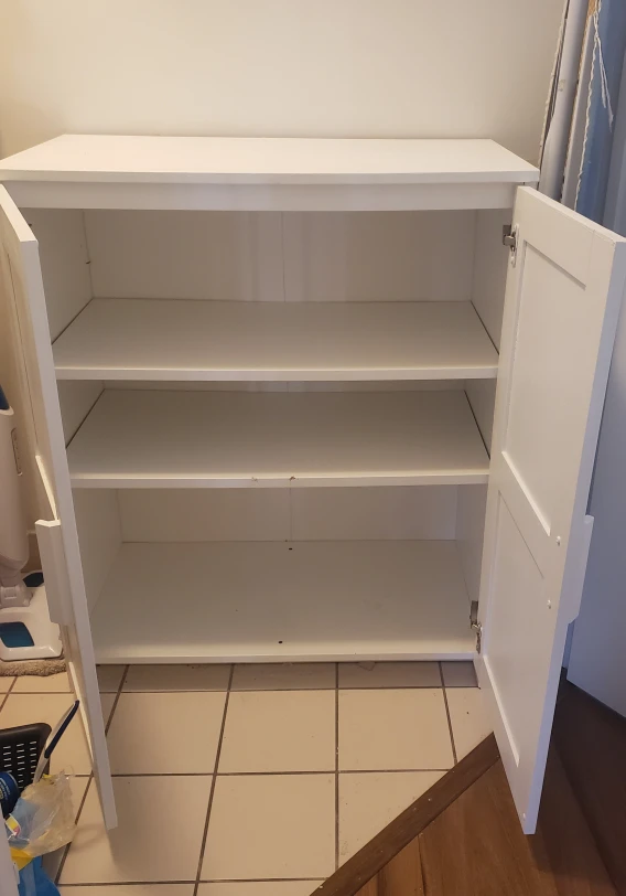 White Cabinet with Doors - photo 2
