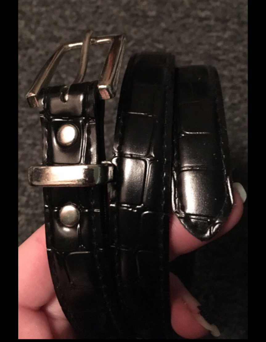 Black Textured Belt