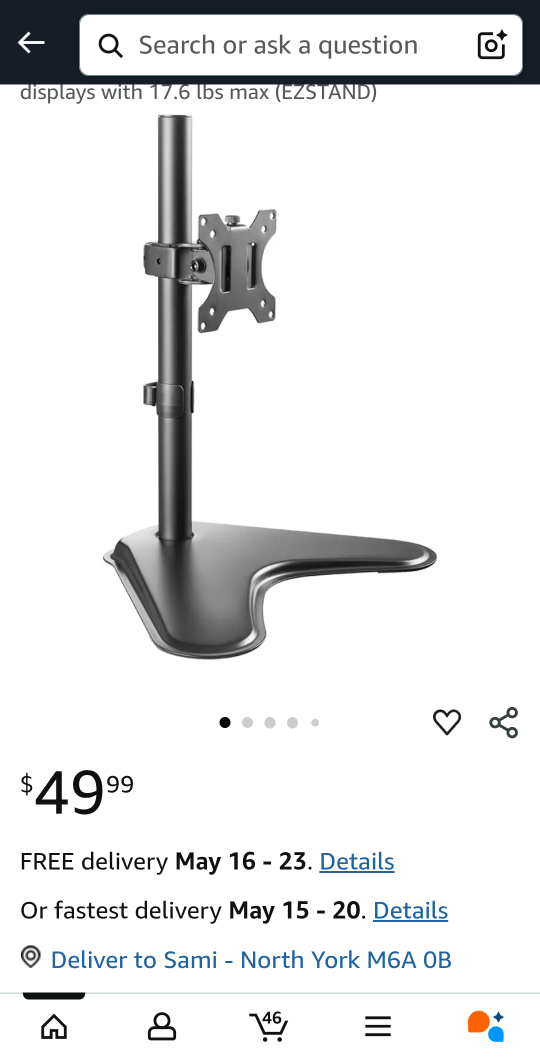 Single Screen monitor Stand