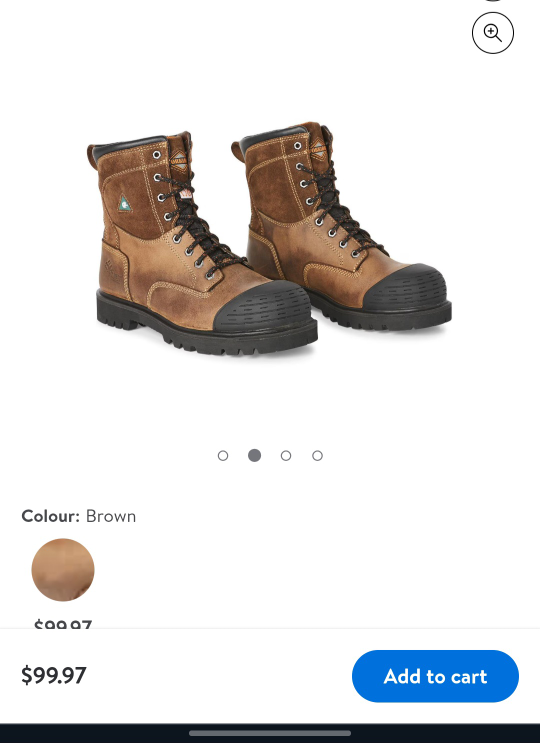 Terra Men's Brown Work Boots, Size 10 - photo 3