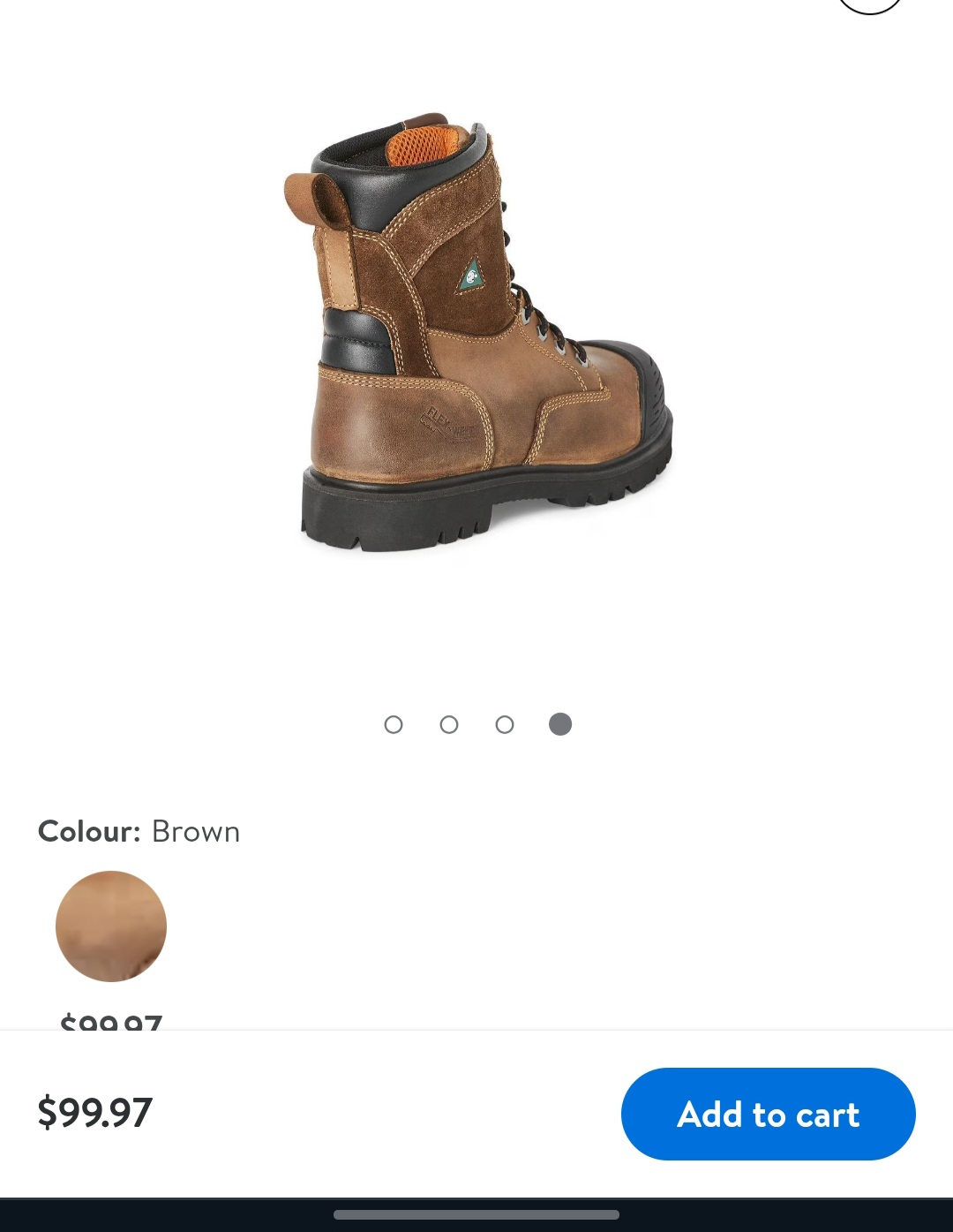 Terra Men's Brown Work Boots, Size 10 - photo 4