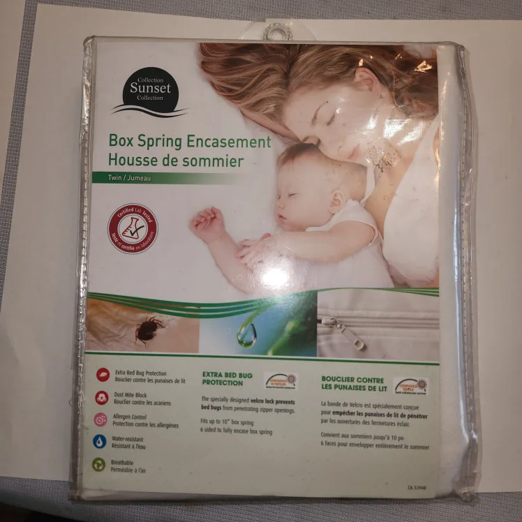 New Twin Boxspring Cover protect against bed bugs dust mites etc thumbnail