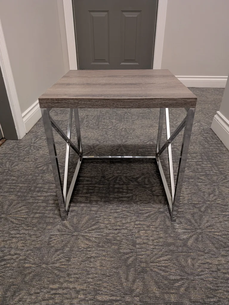 Modern Coffee Table with Chrome Legs thumbnail