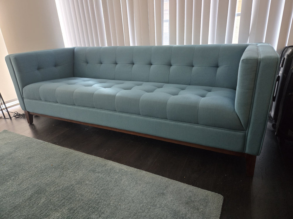 Gus Modern Azure Blue Sofa
