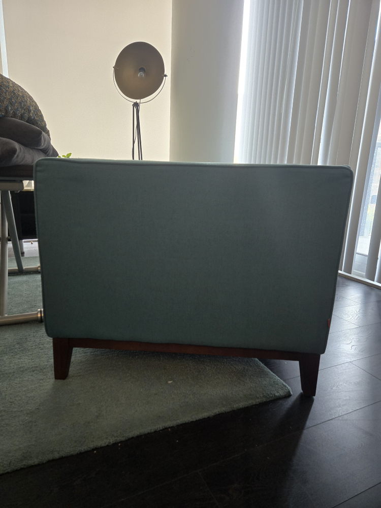 Gus Modern Azure Blue Sofa - photo 2