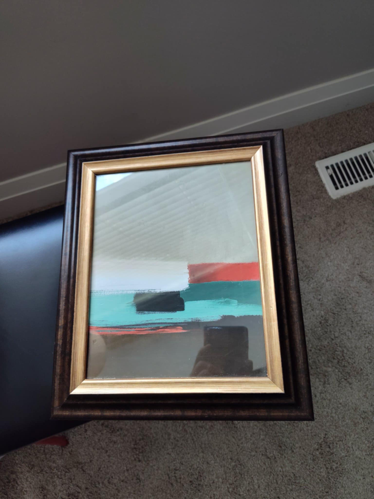 Abstract wood Framed Art