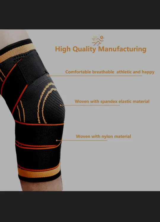 Vitoki Knee Support Sleeves – 2 Pack, Medium, Orange🧡 image indicator(2)