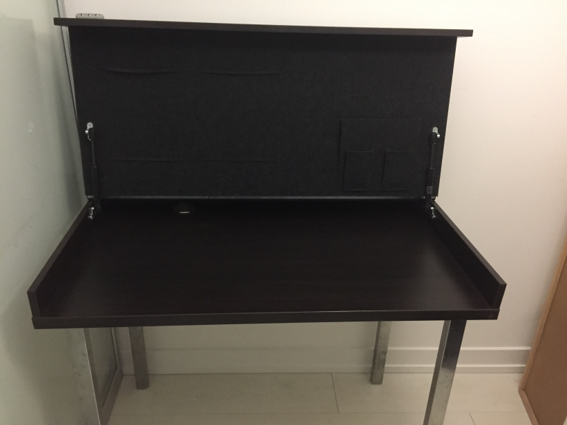 Dark Brown Desk With Storage - photo 2
