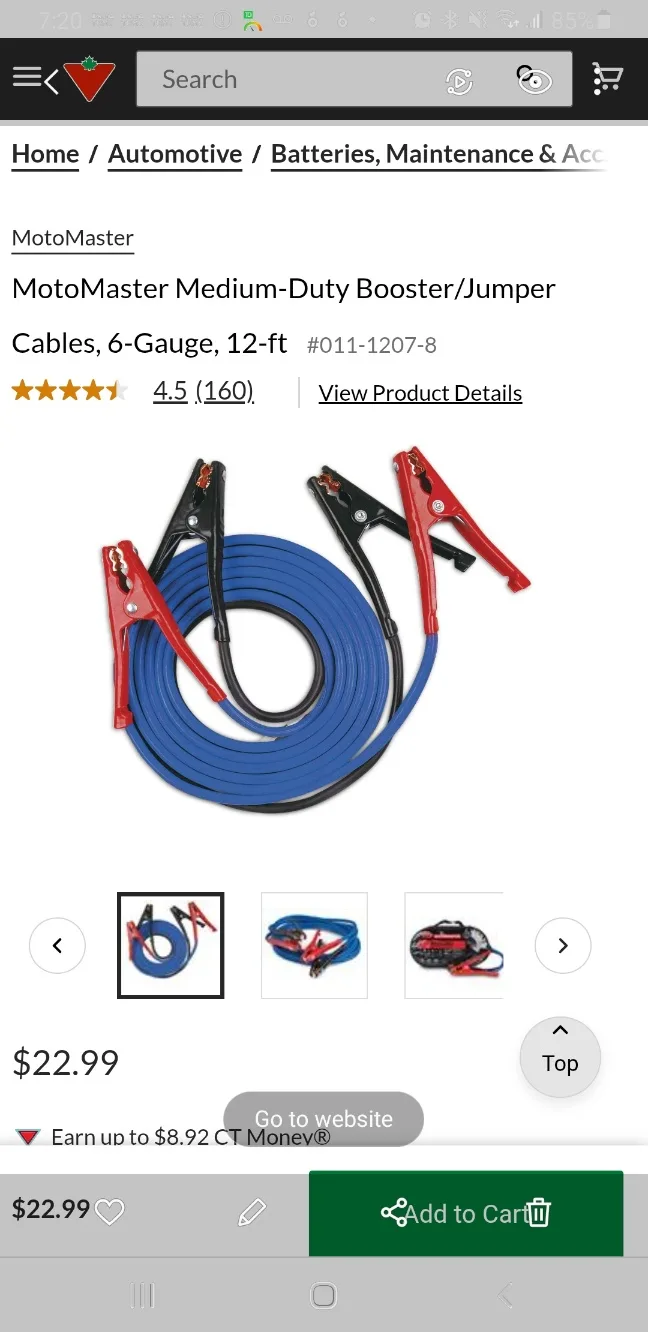 New- MotoMaster Booster Cables - Medium Duty