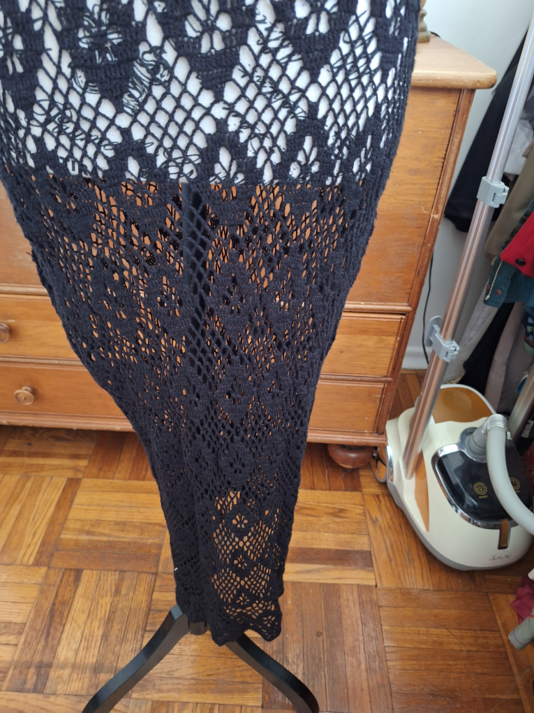 Black Crochet Dress
