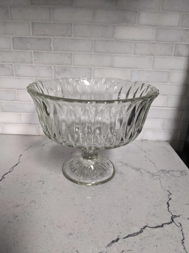 Vintage crystal candy bowl thumbnail