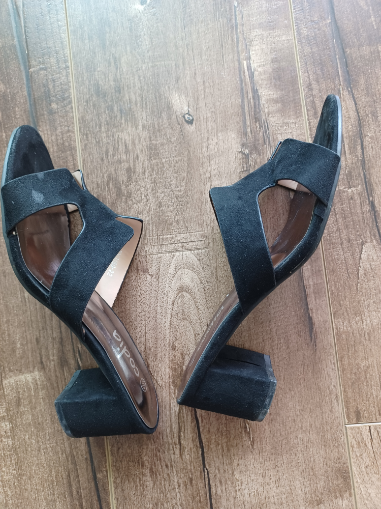 Codia Black Heeled Sandals - Size 39 - photo 2